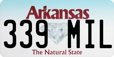 AR license plate 339MIL