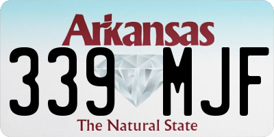 AR license plate 339MJF