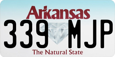 AR license plate 339MJP