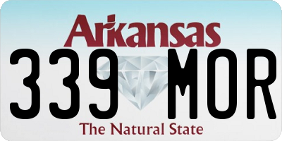 AR license plate 339MOR