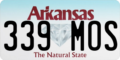AR license plate 339MOS