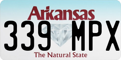 AR license plate 339MPX