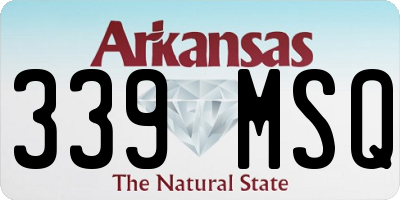 AR license plate 339MSQ