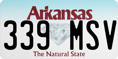 AR license plate 339MSV