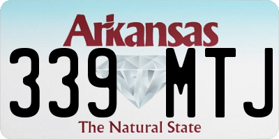 AR license plate 339MTJ