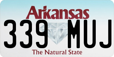 AR license plate 339MUJ