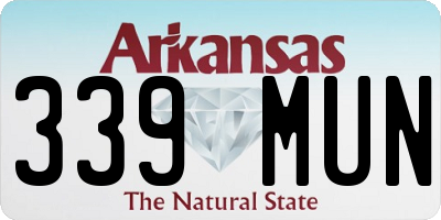 AR license plate 339MUN