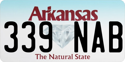 AR license plate 339NAB
