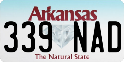 AR license plate 339NAD