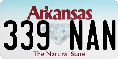 AR license plate 339NAN