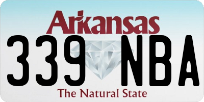 AR license plate 339NBA