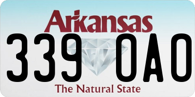 AR license plate 339OAO