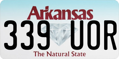 AR license plate 339UOR