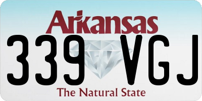 AR license plate 339VGJ