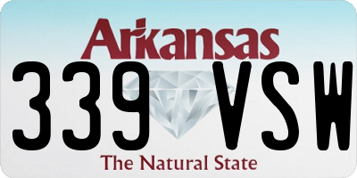 AR license plate 339VSW