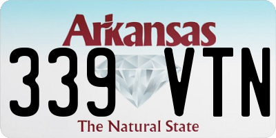 AR license plate 339VTN