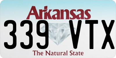 AR license plate 339VTX