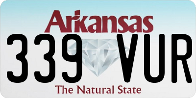 AR license plate 339VUR
