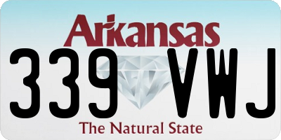 AR license plate 339VWJ