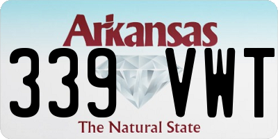 AR license plate 339VWT