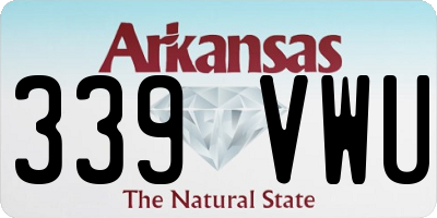 AR license plate 339VWU