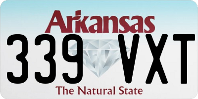 AR license plate 339VXT