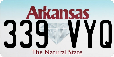 AR license plate 339VYQ
