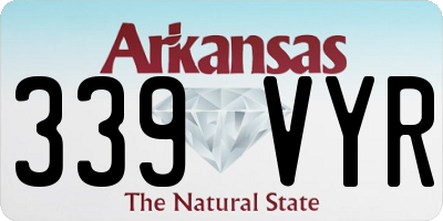 AR license plate 339VYR