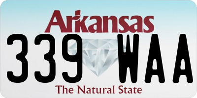 AR license plate 339WAA