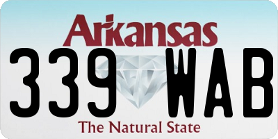 AR license plate 339WAB