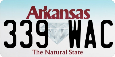 AR license plate 339WAC