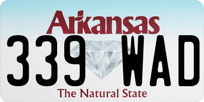 AR license plate 339WAD