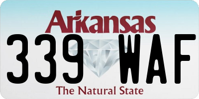 AR license plate 339WAF