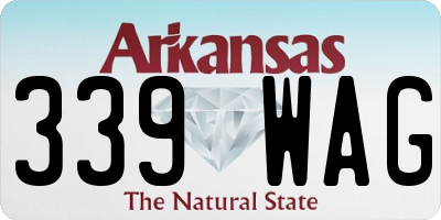 AR license plate 339WAG