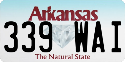 AR license plate 339WAI