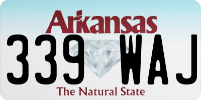 AR license plate 339WAJ