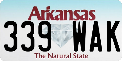 AR license plate 339WAK