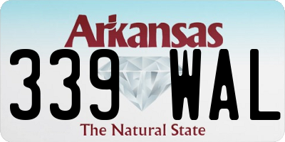AR license plate 339WAL