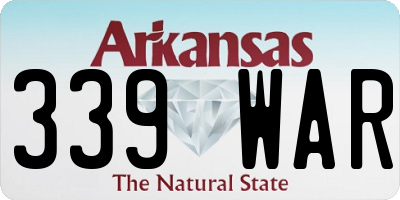 AR license plate 339WAR
