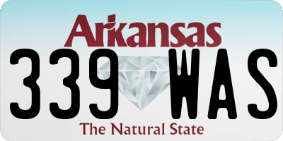 AR license plate 339WAS