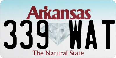 AR license plate 339WAT