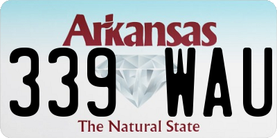 AR license plate 339WAU