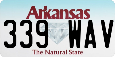 AR license plate 339WAV
