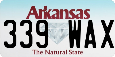 AR license plate 339WAX