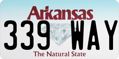 AR license plate 339WAY