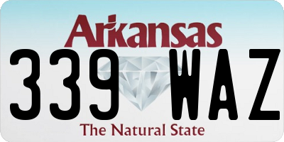 AR license plate 339WAZ