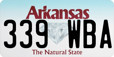 AR license plate 339WBA