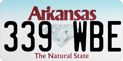 AR license plate 339WBE