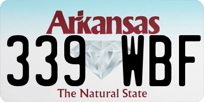 AR license plate 339WBF