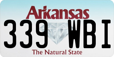 AR license plate 339WBI